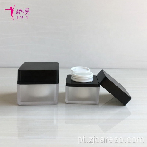 Frascos para embalagens cosméticas em formato quadrado de 50ml / 70ml / 100ml